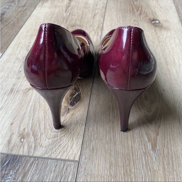 Enzo Angiolini Dixy Red Plum Patent Leather Pumps - Picture 8 of 14